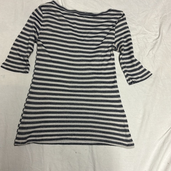 Michael Stars for Anthropologie stripped 3qtr sleeve tee - size M/L - Picture 8 of 8